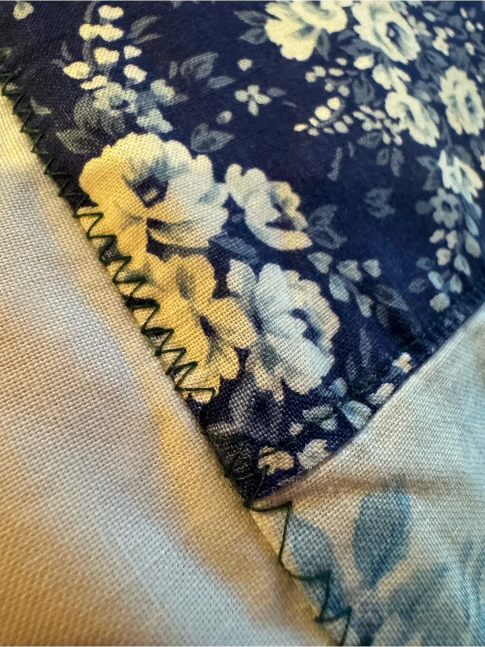Vintage Crazy Quilt Patchwork Handmade Throw Floral Cottagecore Approx 80x58